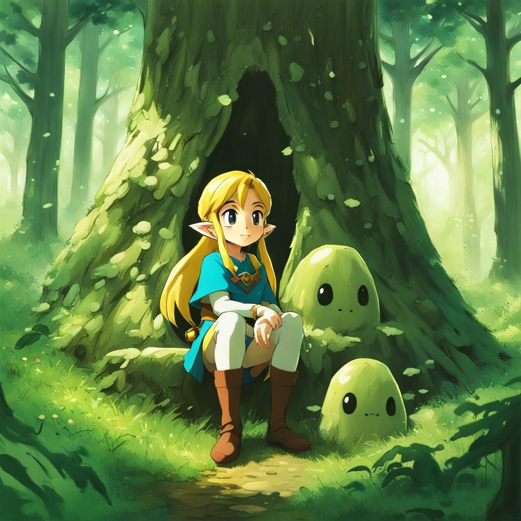 Zelda in Korok forest
