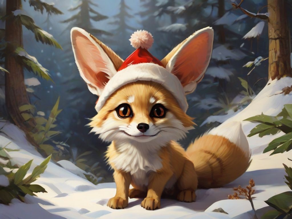 Fennec Fox at Christmas
