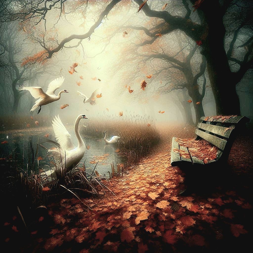 Autumnal landscape. Park