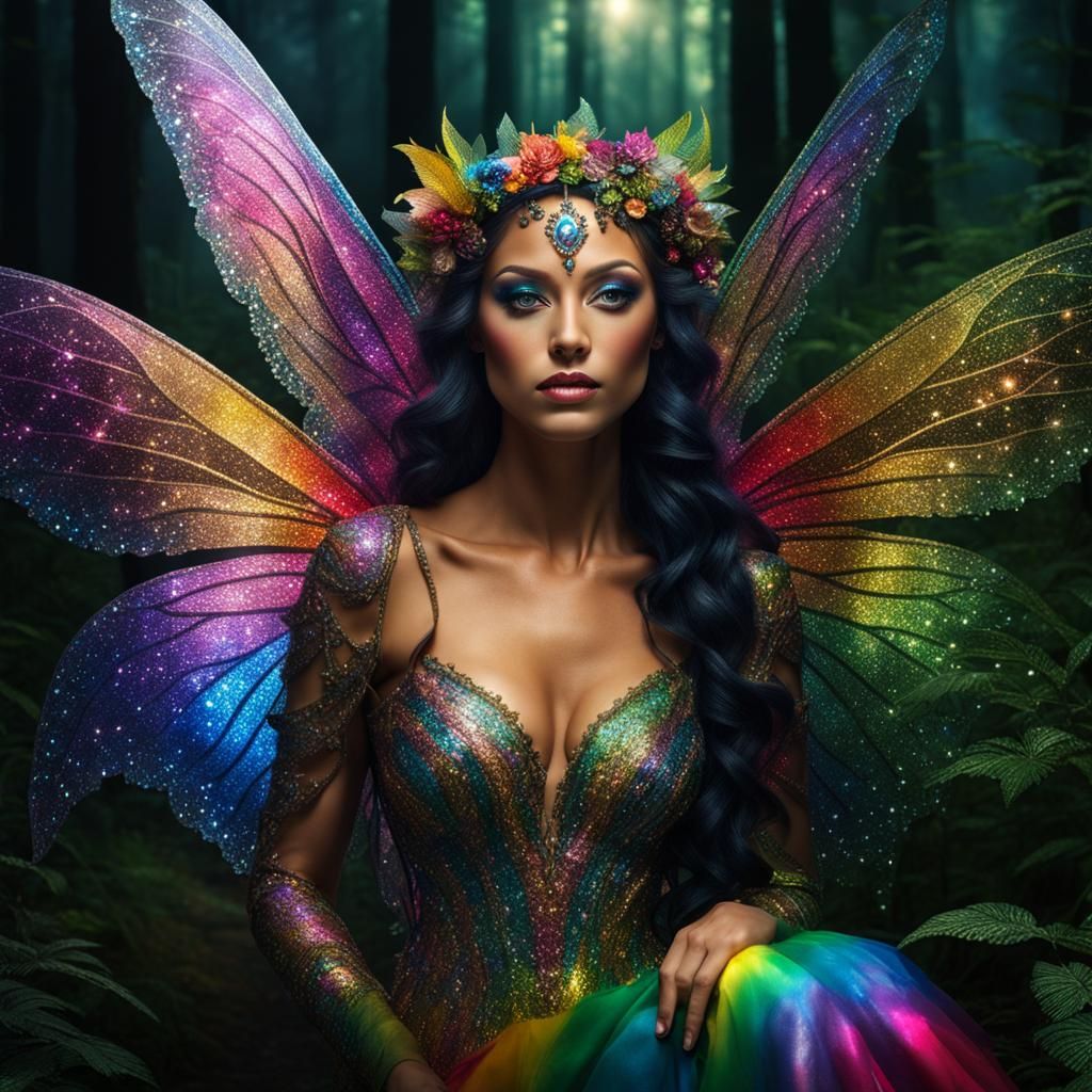 iridescent rainbow fairy