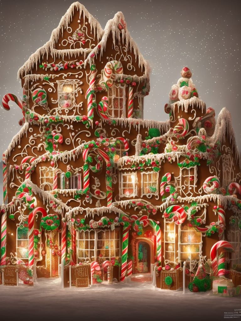 The Gingerbread Mansion - AI Generated Artwork - NightCafe Creator