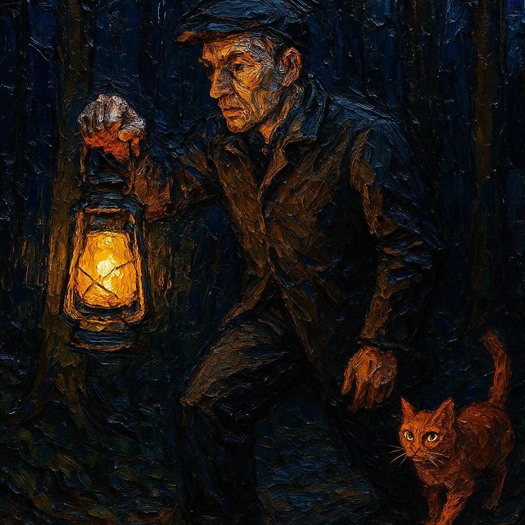 הולך ביער עם עששית