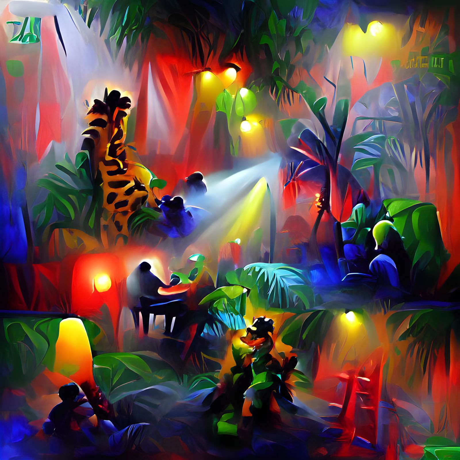Jungle Jazz beautiful detailed painting volumetric lighting ...