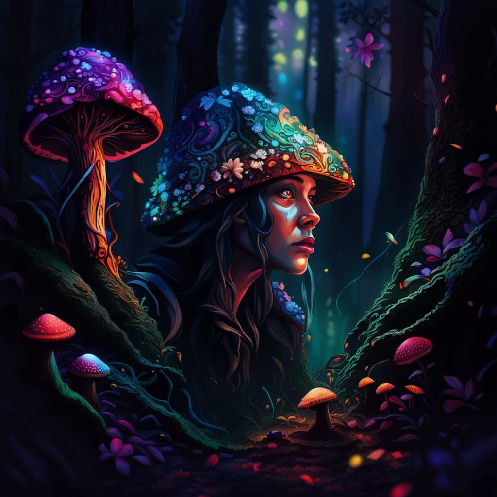 little mushroom riding hood