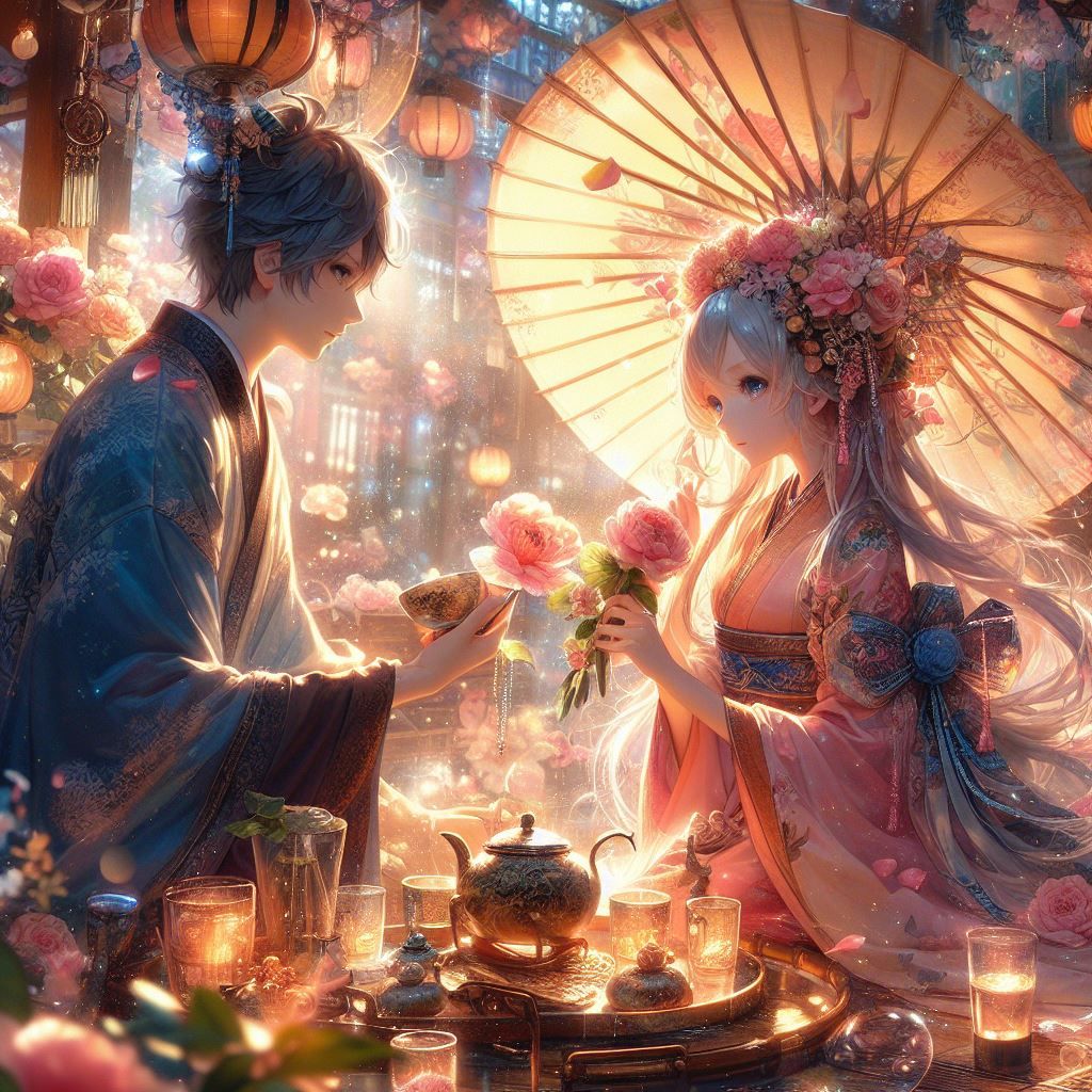 (Artist mix test Dall-e 3) by Tsuyoshi Nagano :: Alice X Zhang :: Anne Stokes :: WLOP