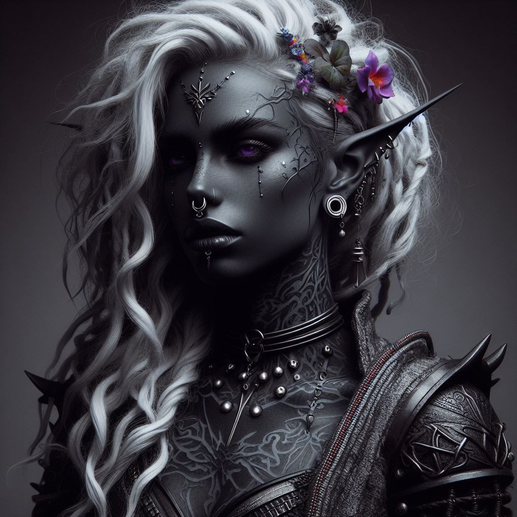 Drow fashion model