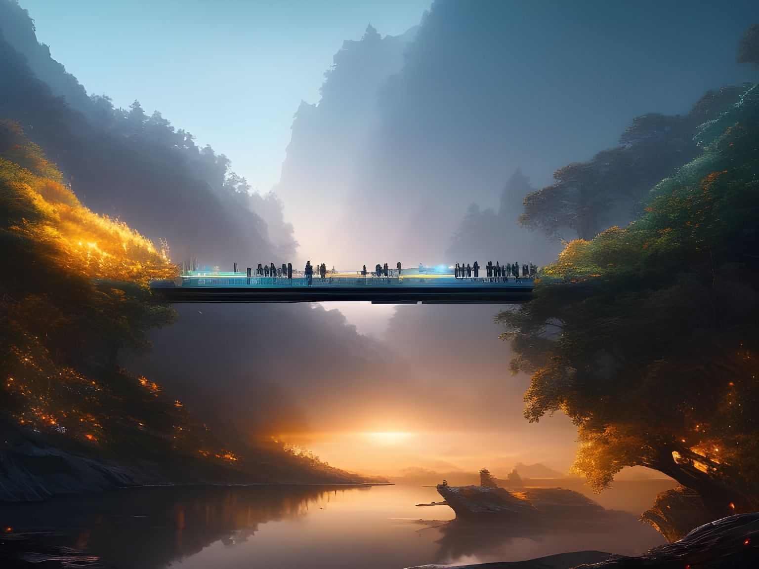 Insanely detailed photograph of a Multilevelled Huge Dichroi...