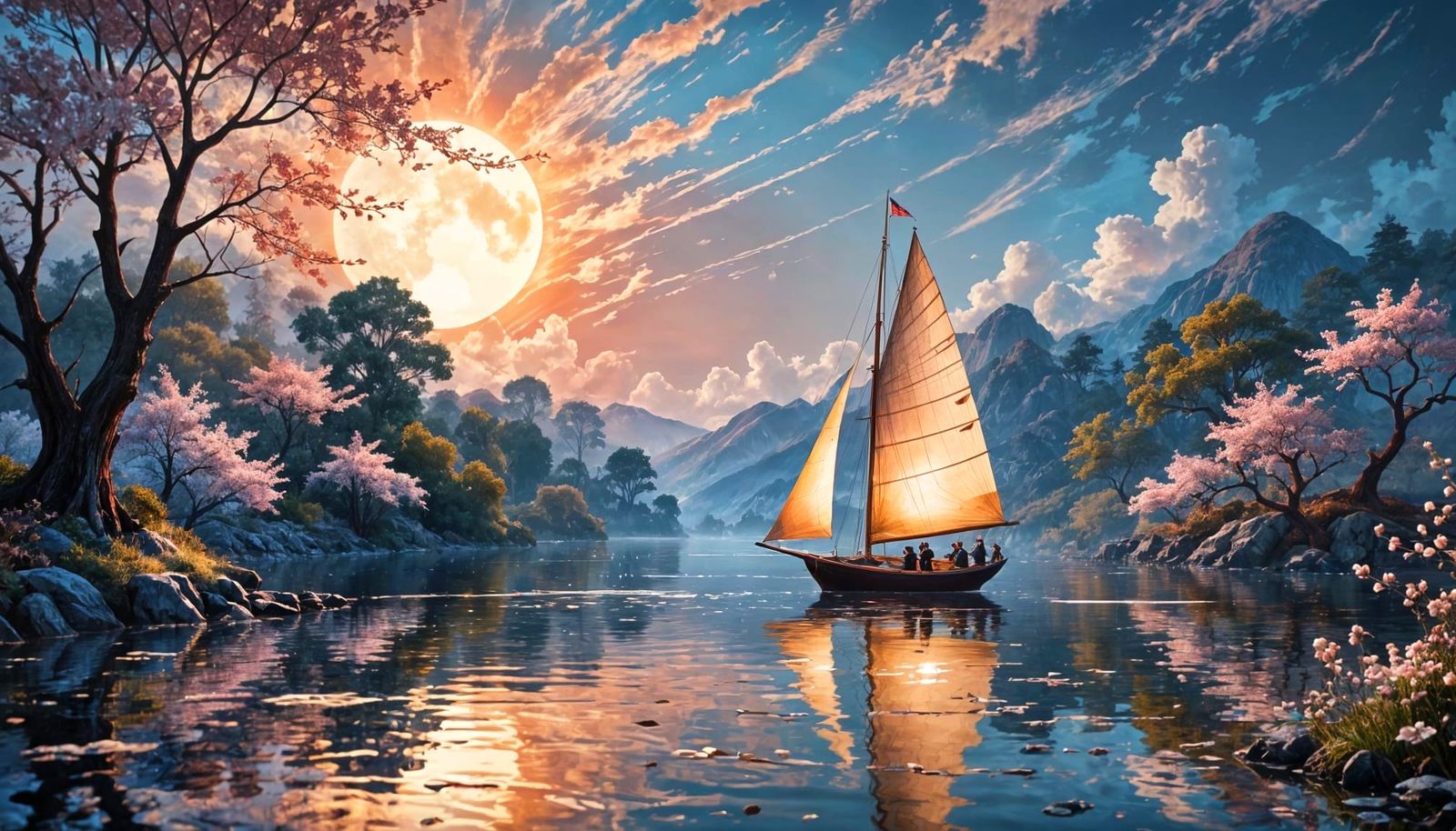 Sailing Under the Moon Light  by @The Leycer