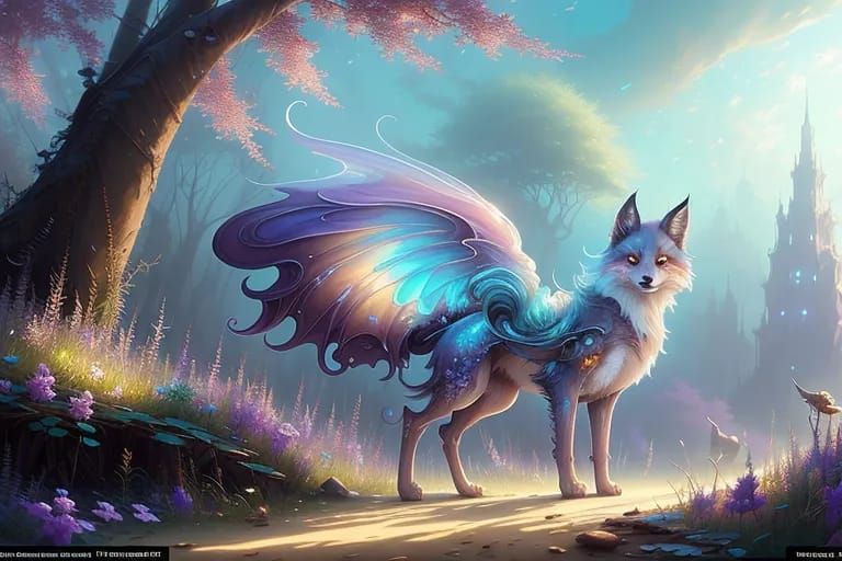 Guardian Fox Angel of AI Art, by AI