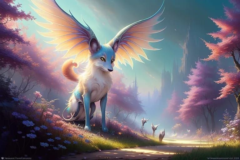 Guardian Fox Angel of AI Art, by AI