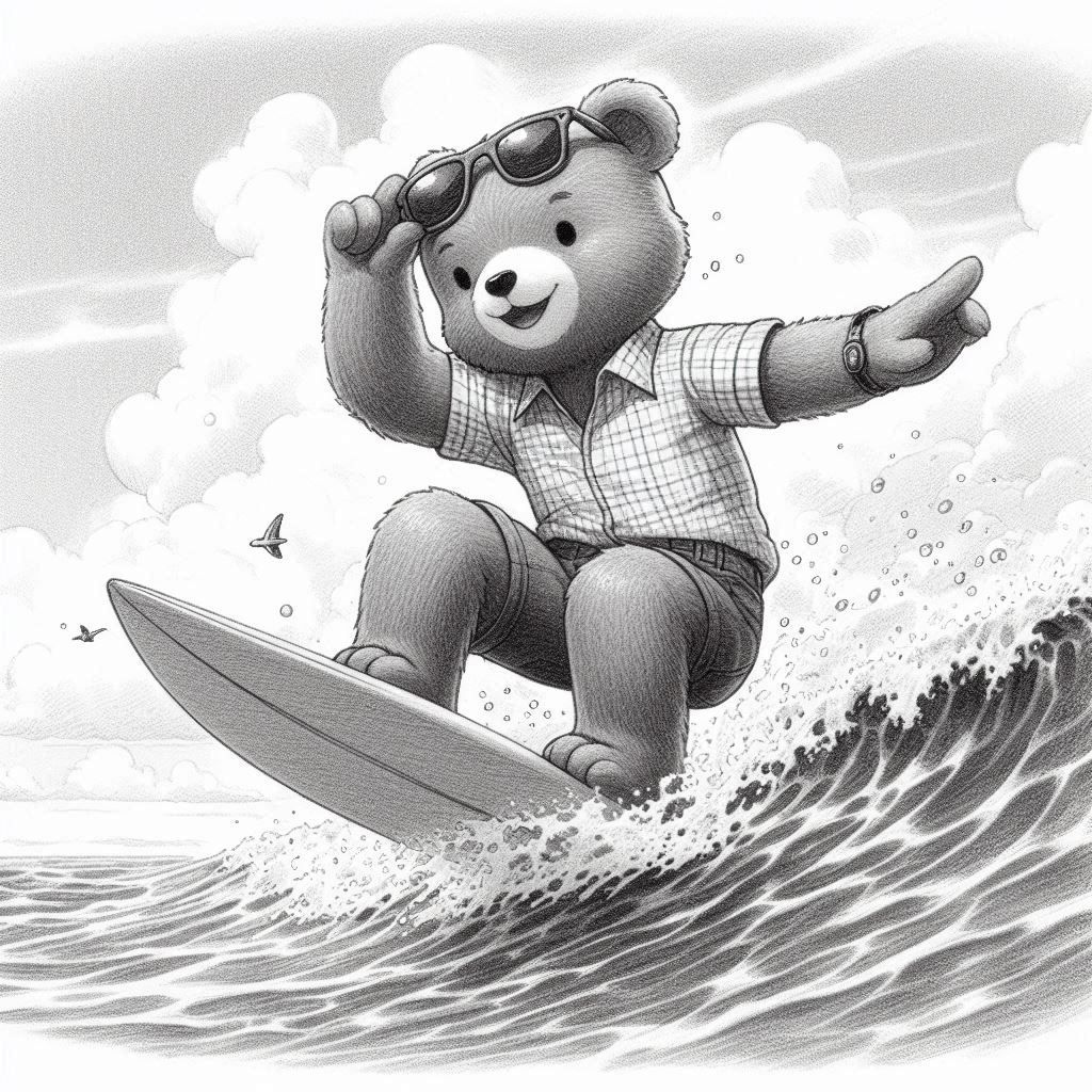 Bear's Big Wave Adventure 🐻🏄‍♂️