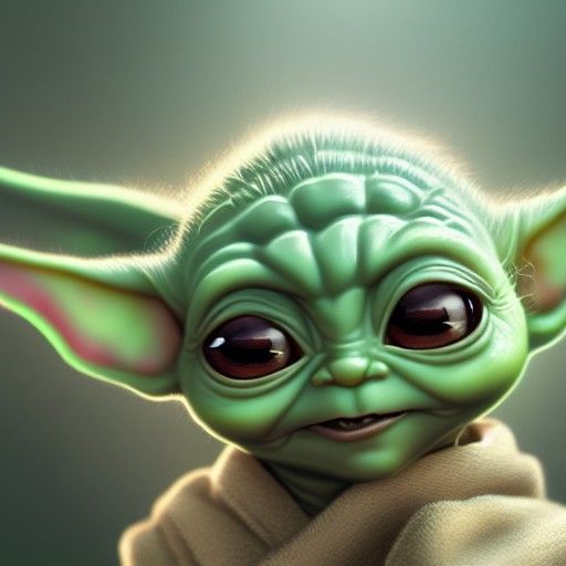 baby yoda portrait