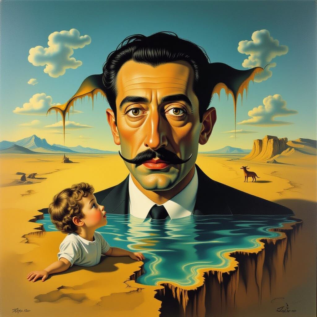 Surreal Dog Rescues Child in Salvador Dali Style
