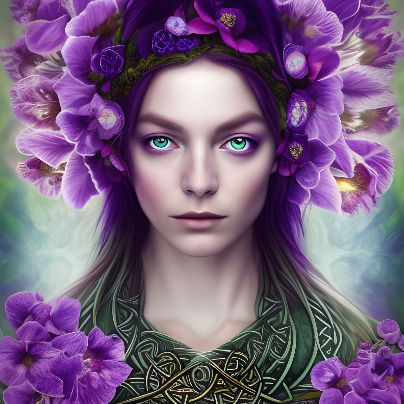 Celtic Shaman Portrait - AI Generated Artwork - NightCafe Creator