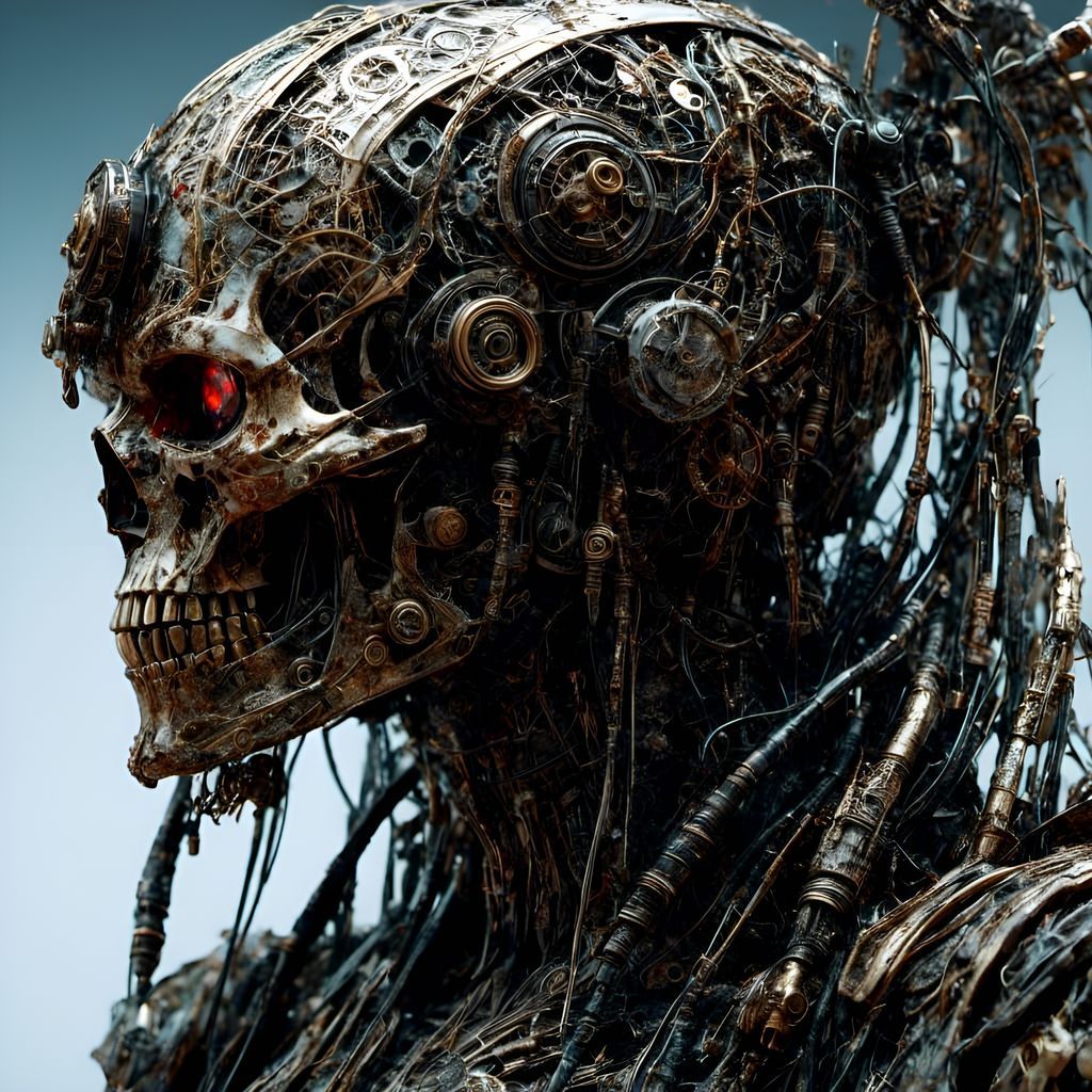<lora:Dark fantasy:1.0> <lora:3D Anime:1.0> <lora:Macabre:1.0> Hyperdetailed Fantasy anime cyborg inspired by Warhammer 40k with intricate s...