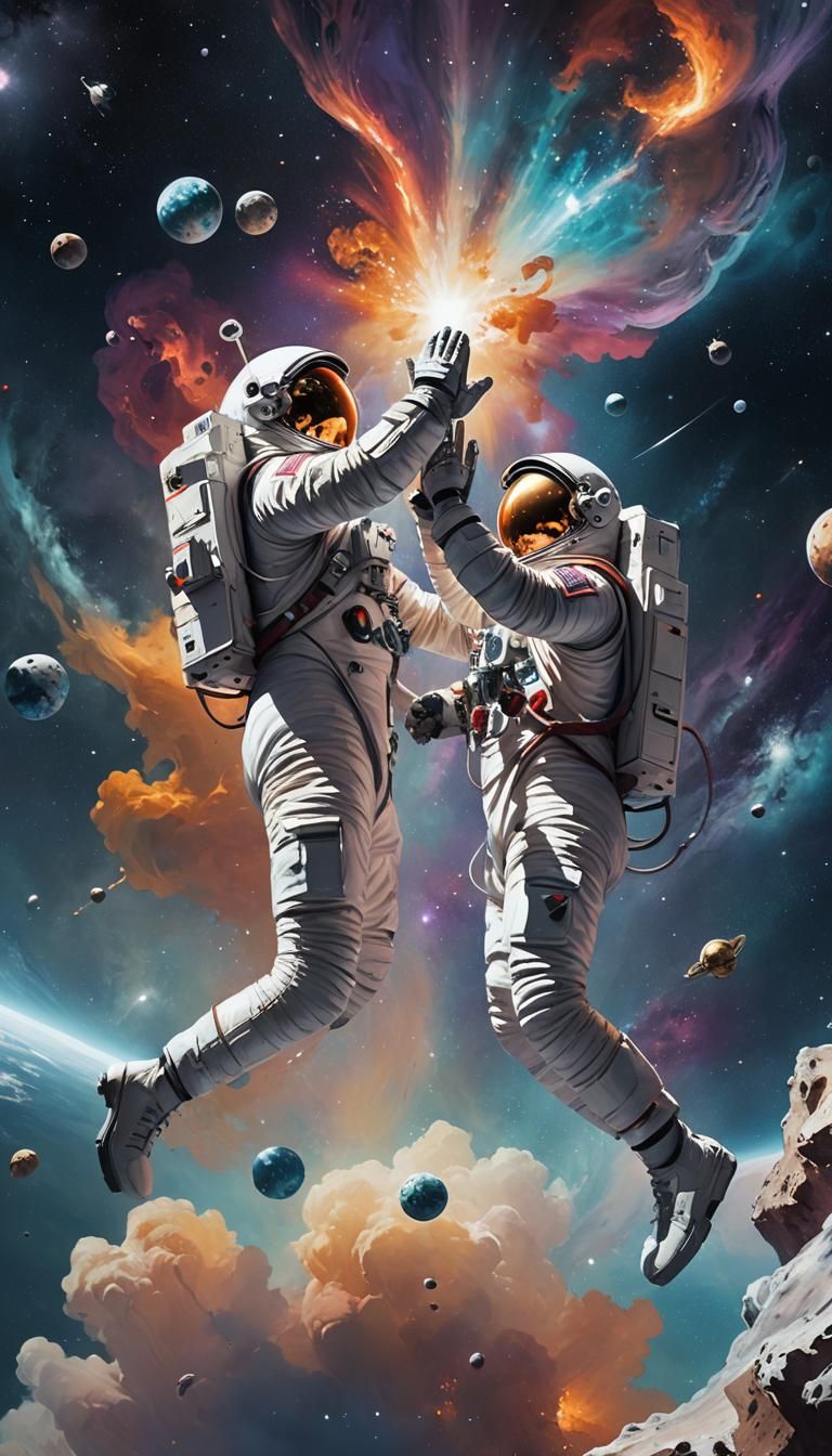 Intergalactic High Five  by @MikThor