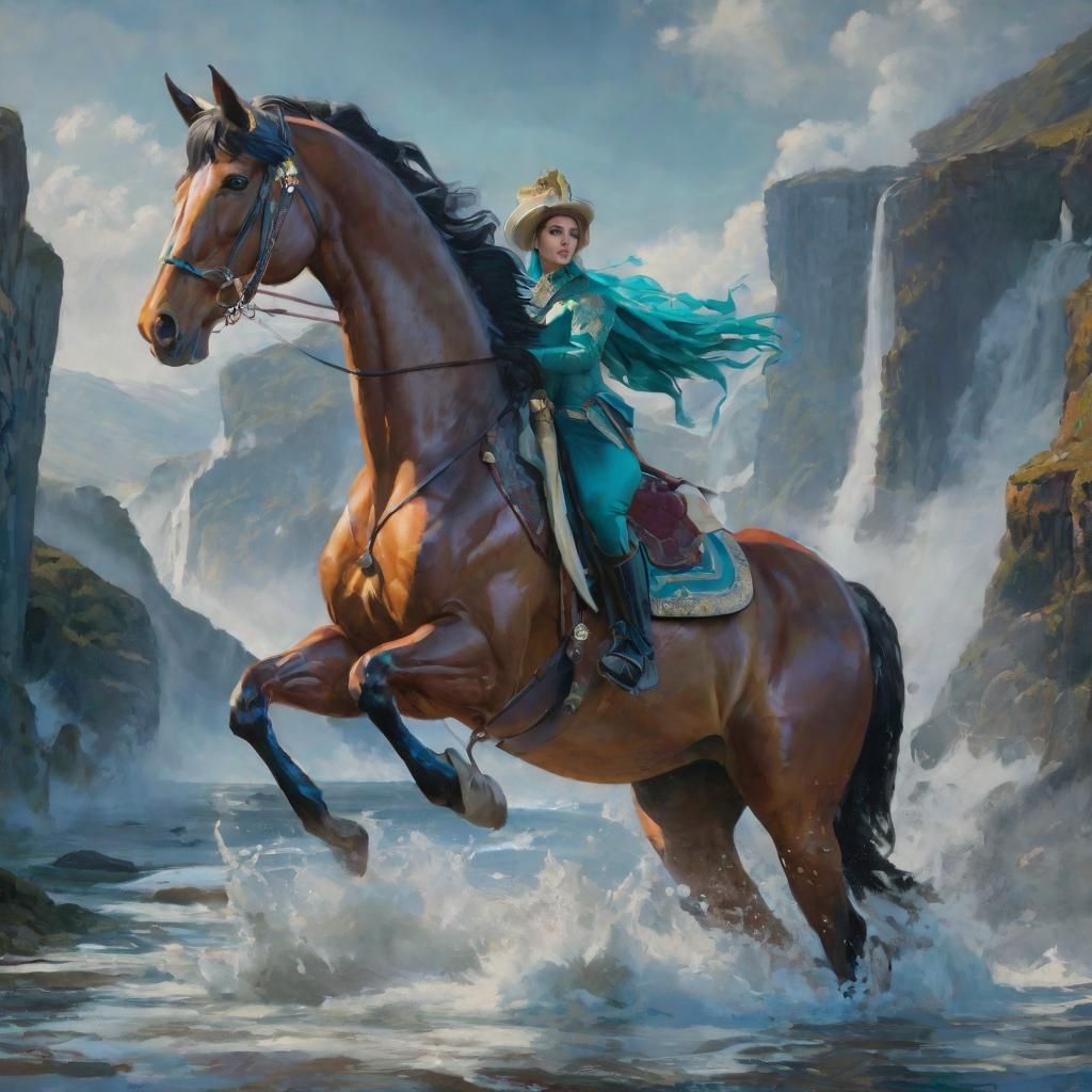 Galloping Through The Water
