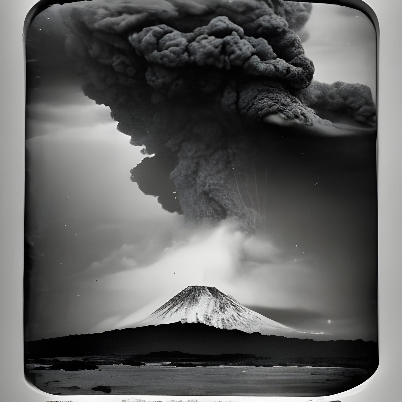 Daguerreotype of an Erupting Volcano  by @Neil
