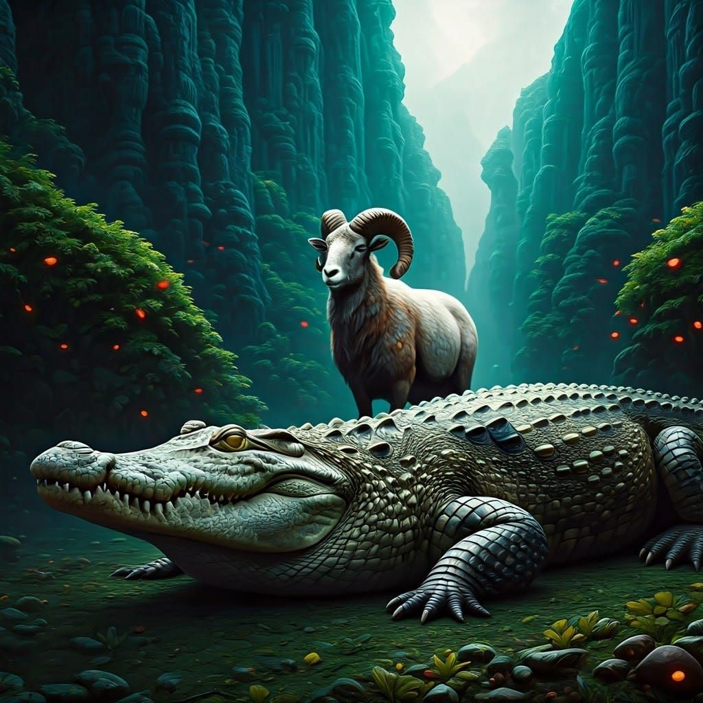 תנין ואדם וחית ראמים