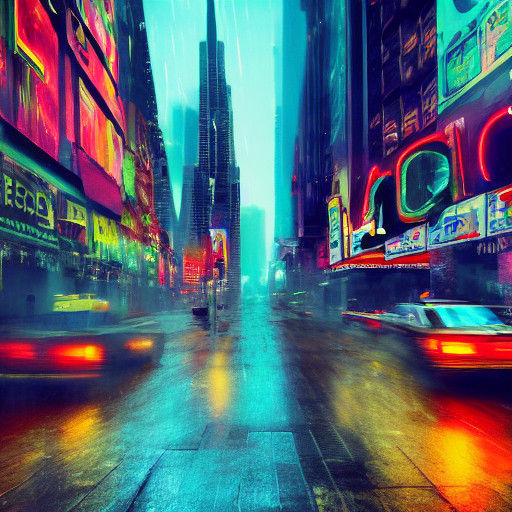 Neon Dreams in a Dystopian Metropolis, Cyberpunk Style