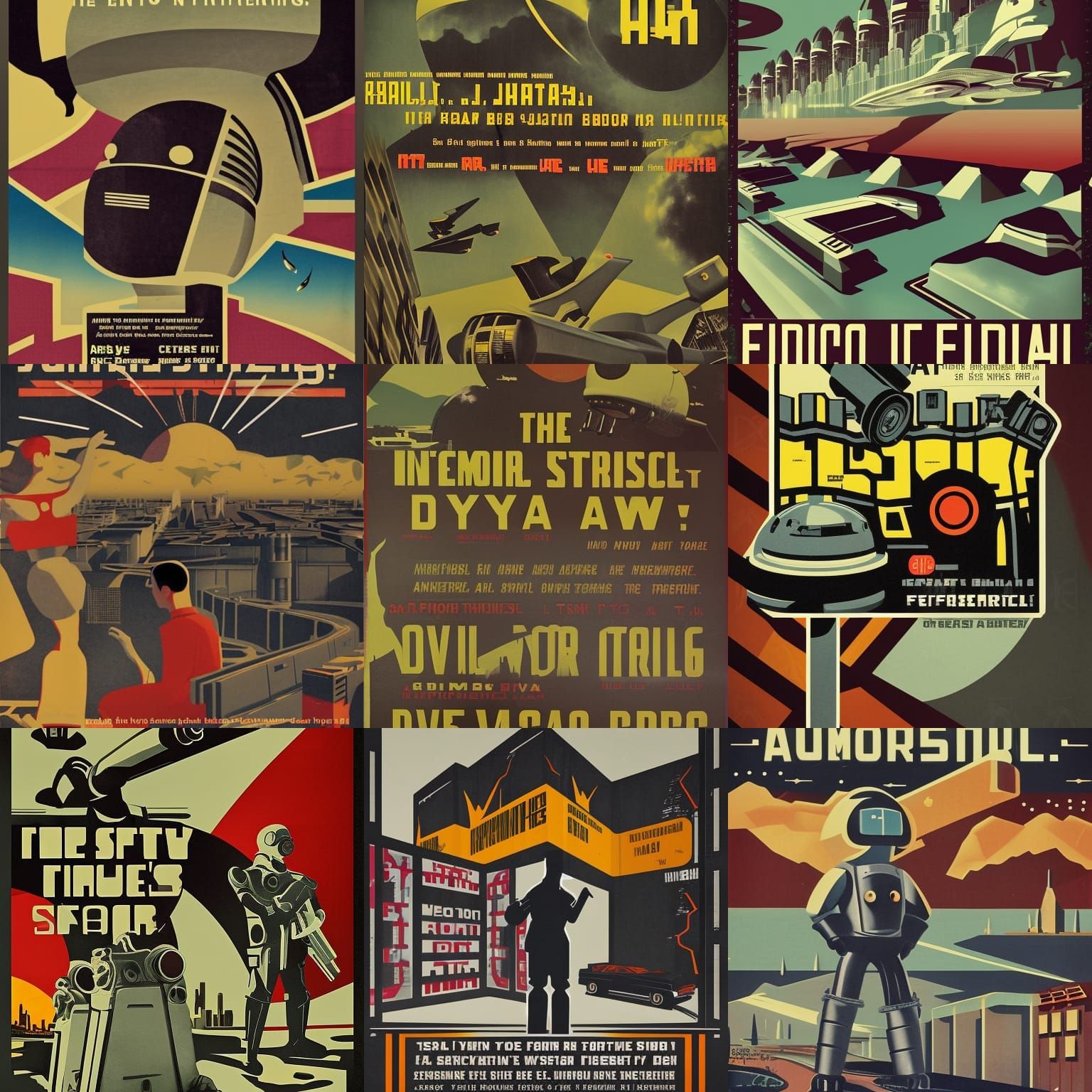 Retro, Sci Fi, Dystopian, Advertisement Poster ,propaganda