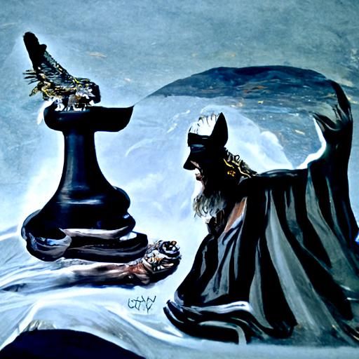 zeus and odin plays chess
