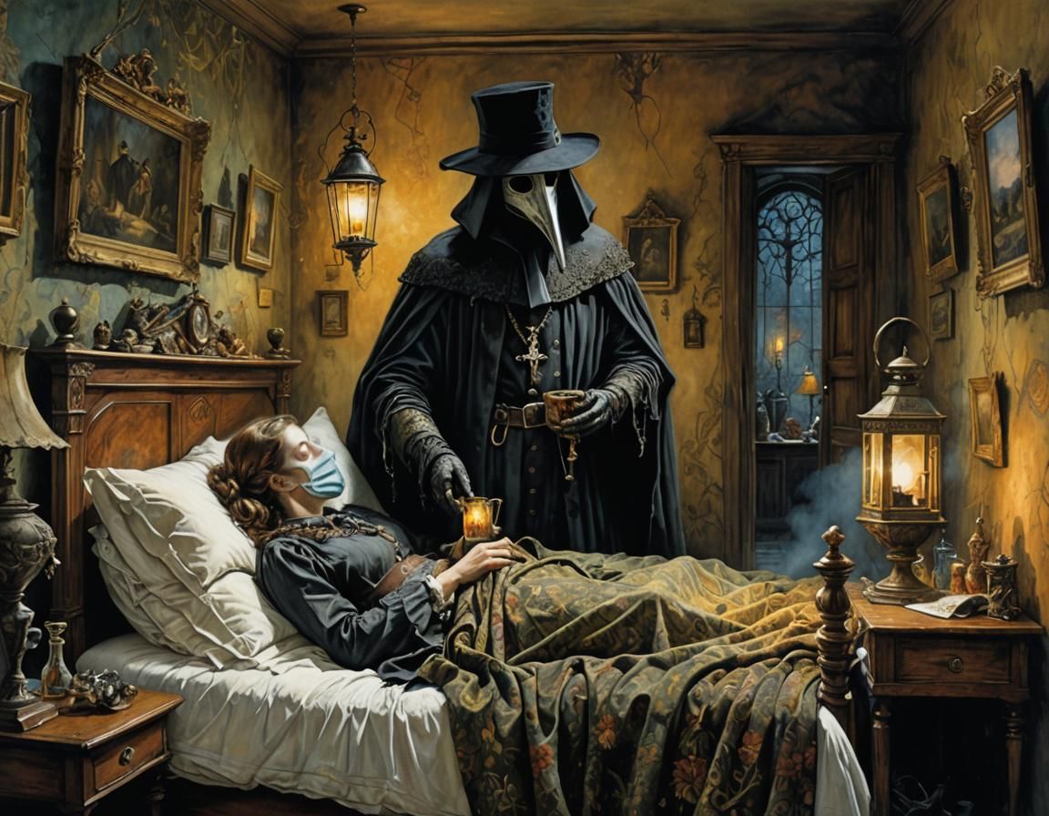 Medieval covid  by @Raphaelle