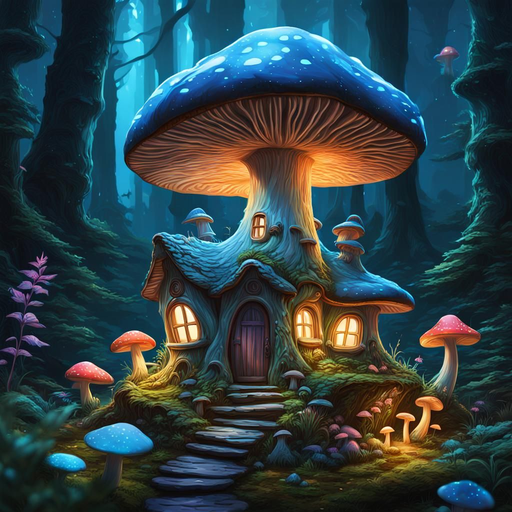 A fairy mushroom house