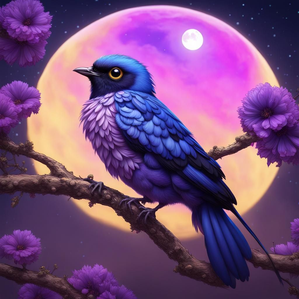 At night in the tree