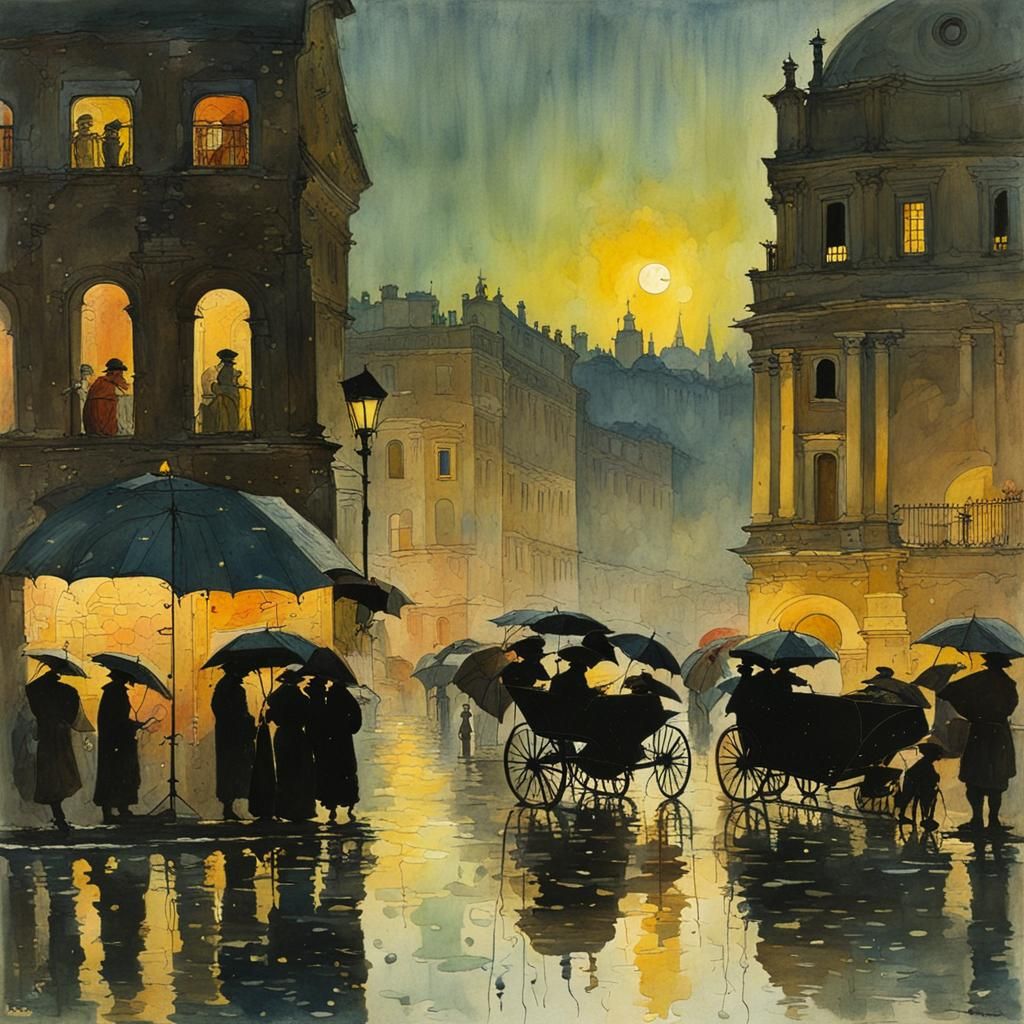 Rainy nights in Rome