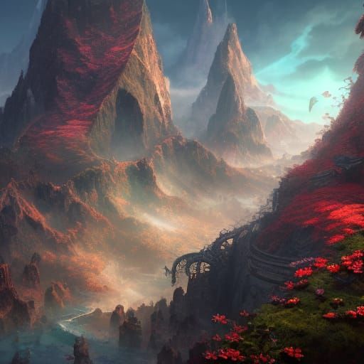 Fantastical Matte Painting in Deep Color