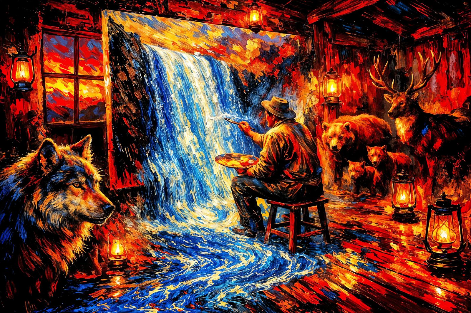 שהציור מתעורר לחיים בזכות הצייר