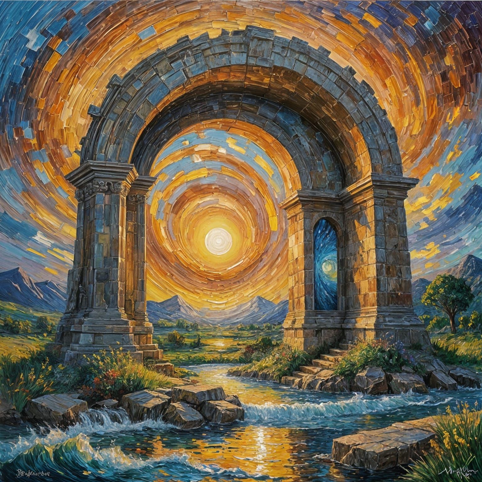 Swirling portal into another dimension.  by @Tilted25