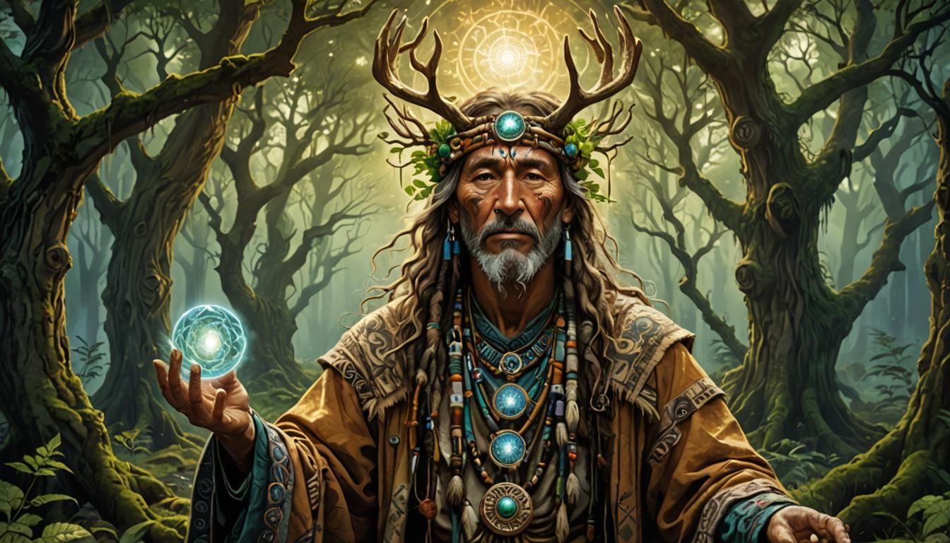 druid shaman transcending consciousness, finding different d...