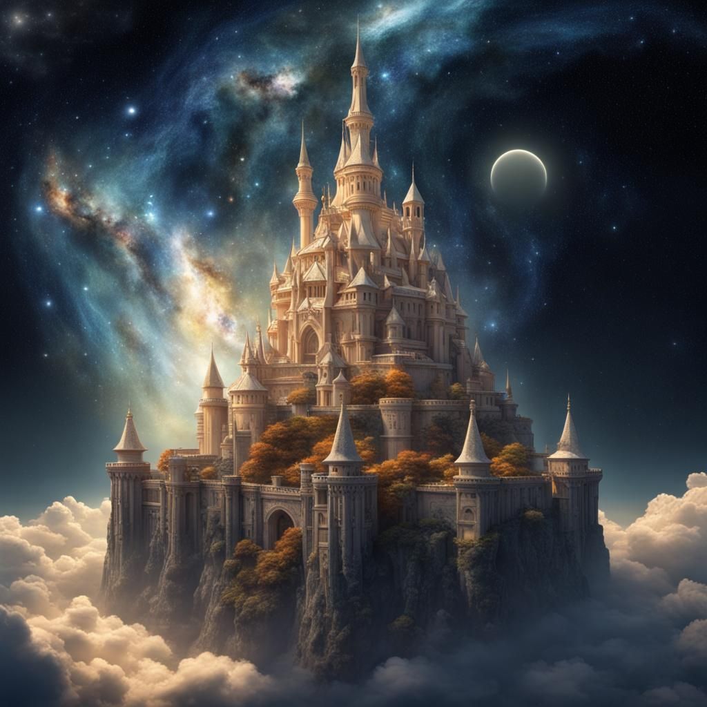 A heavenly castel in the infinite space and there are many angle there ...