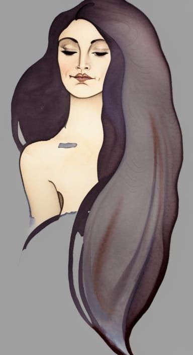 water color, transparent washes, loose brush work, diffuse a...