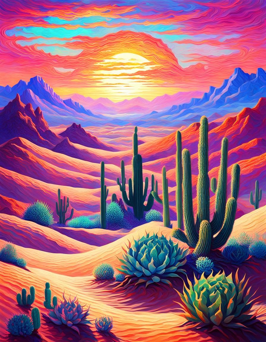 Vaporwave Desert