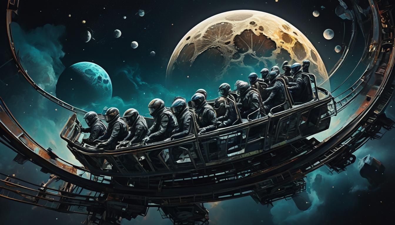 Roller coaster to the moon   by @Ka Bin