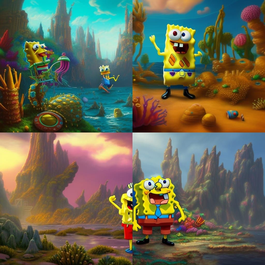 spongebob AI Generated Artwork NightCafe Creator