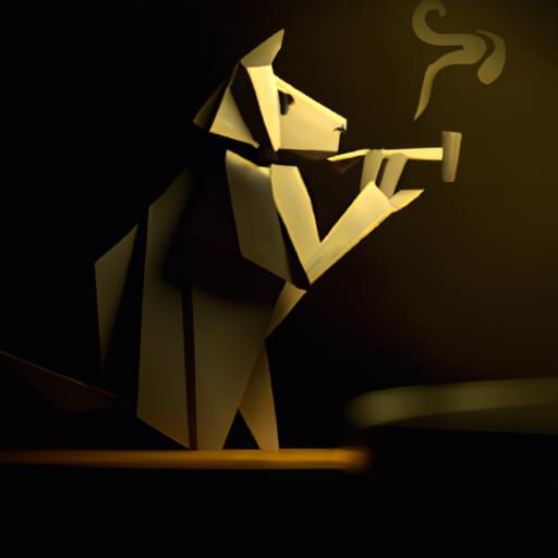 Smoking sheep wolf