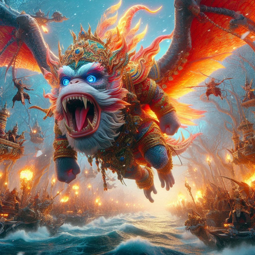 The army of the great flying Archon Fae-lo-shan