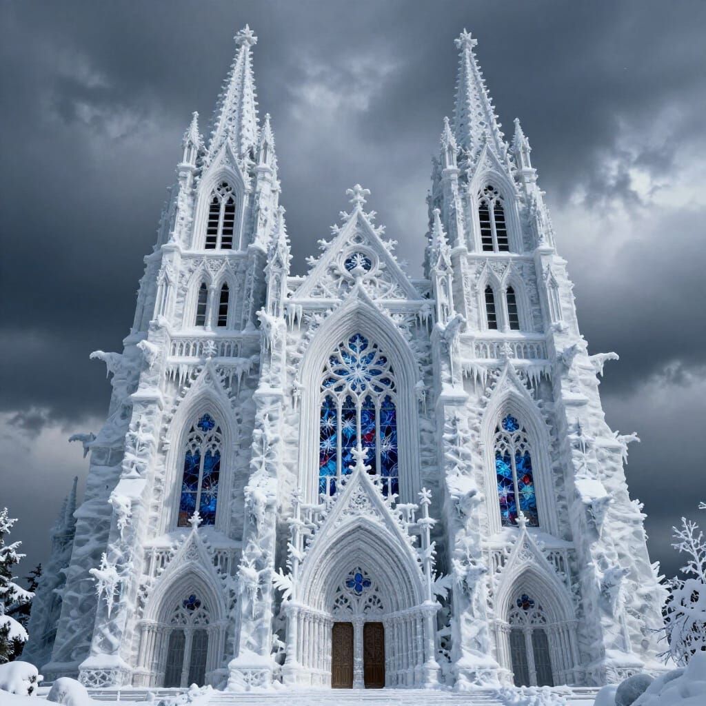 The Catherdral of St.Flocon-de-Neige  by @Stargazer