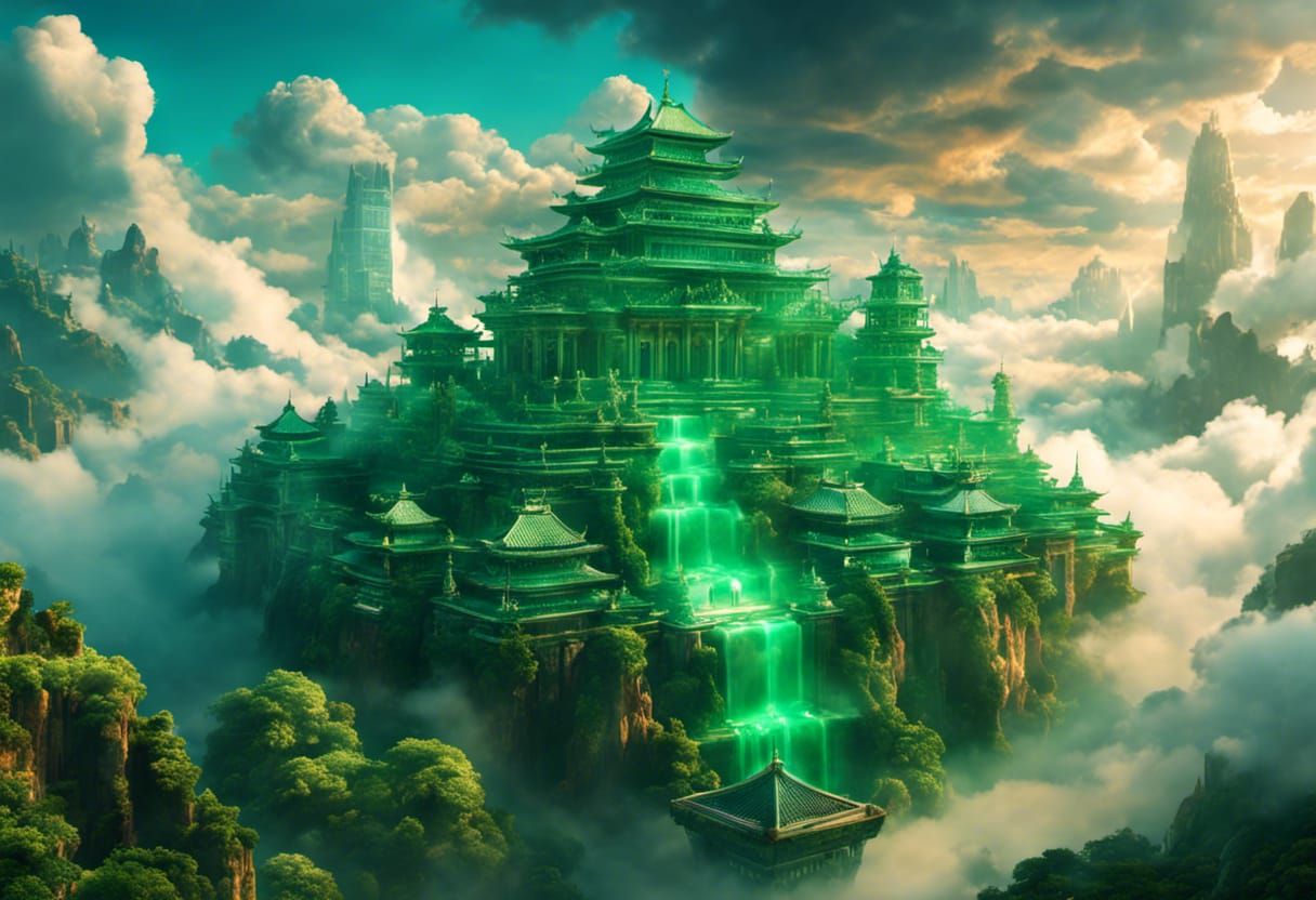 Jade City AI Generated Artwork NightCafe Creator