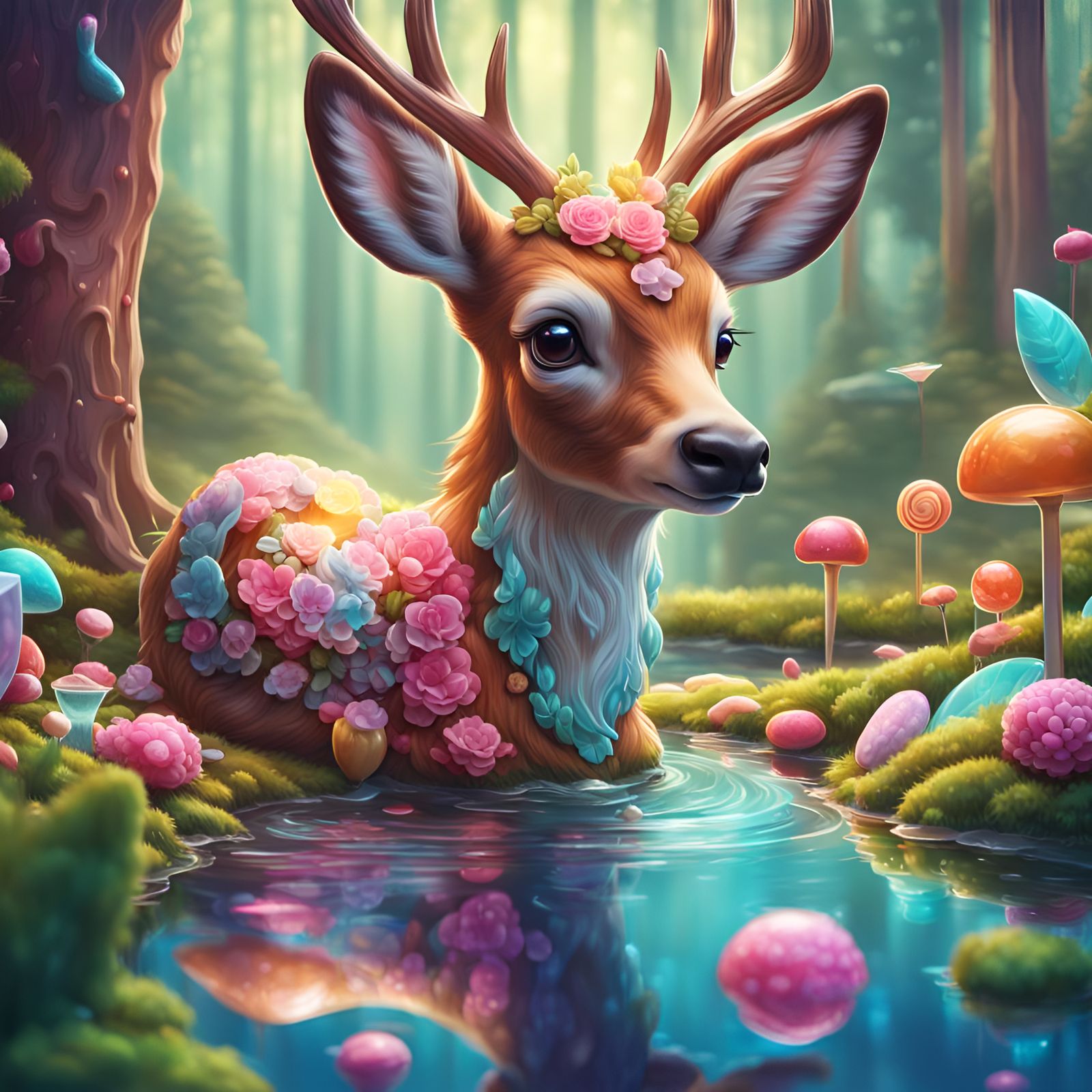 Cute forest deer