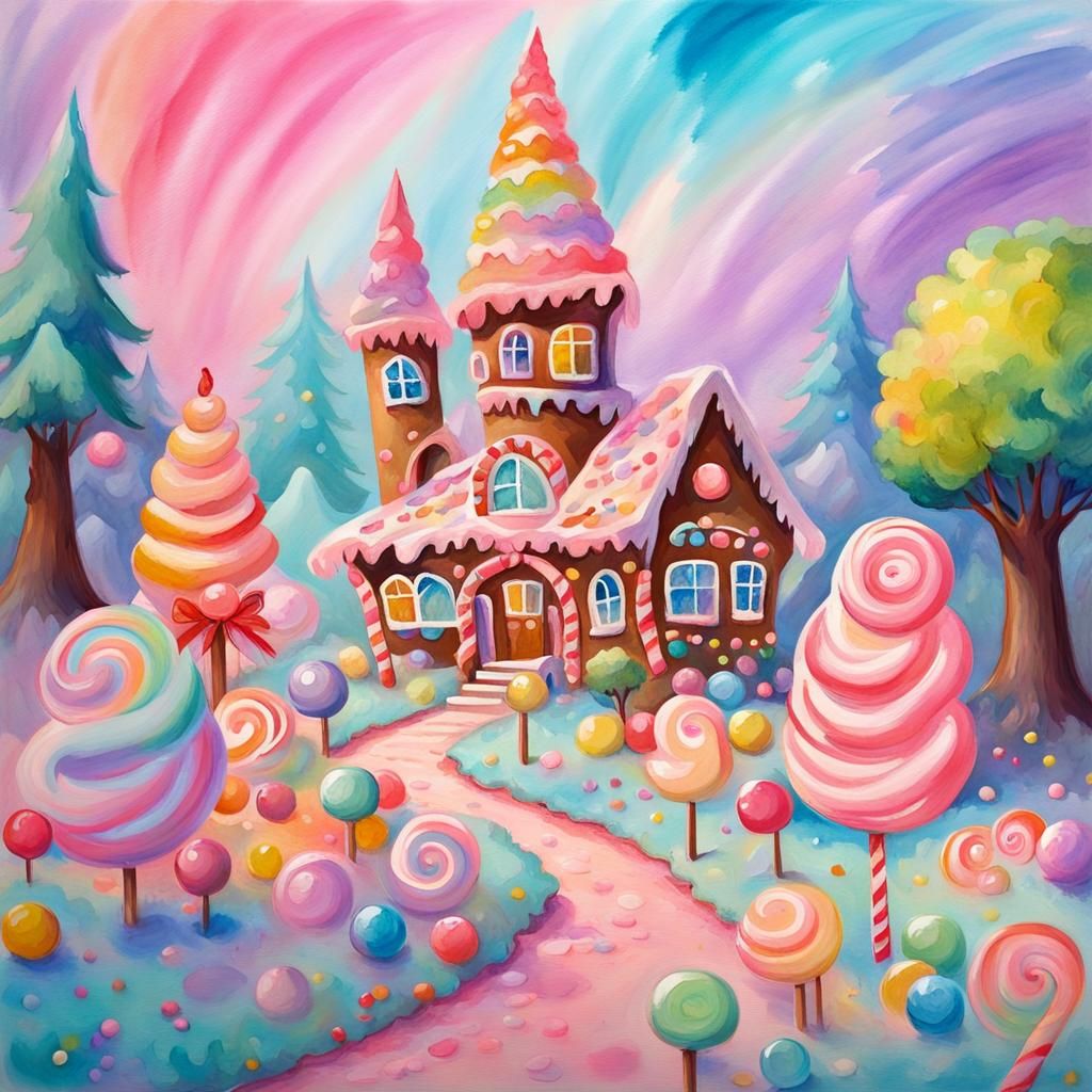 Candyland House 🍭 AI Generated Artwork NightCafe Creator