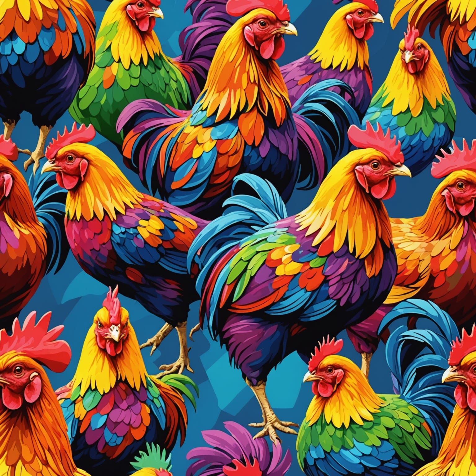 Chicken Masterpiece colorful