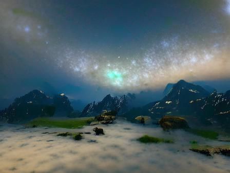 Galactic alpine night