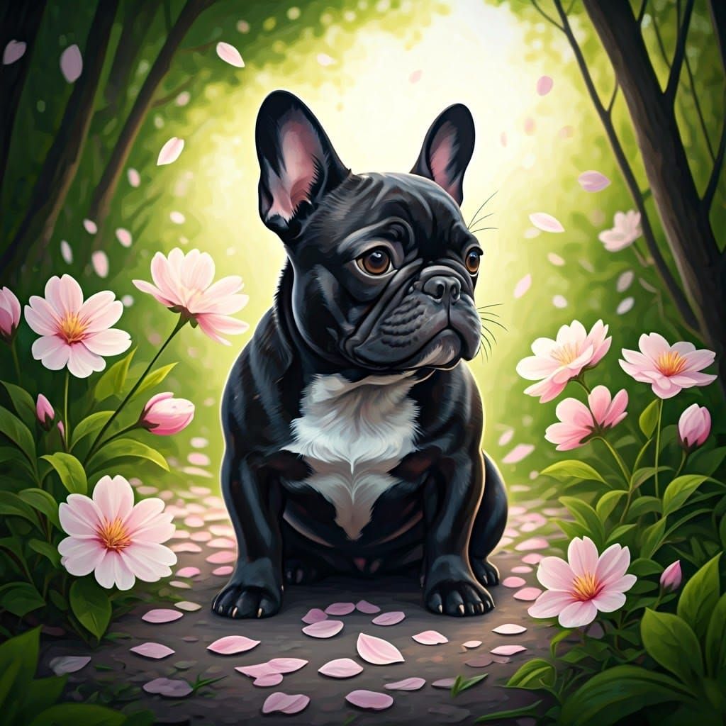 Black french bulldog
