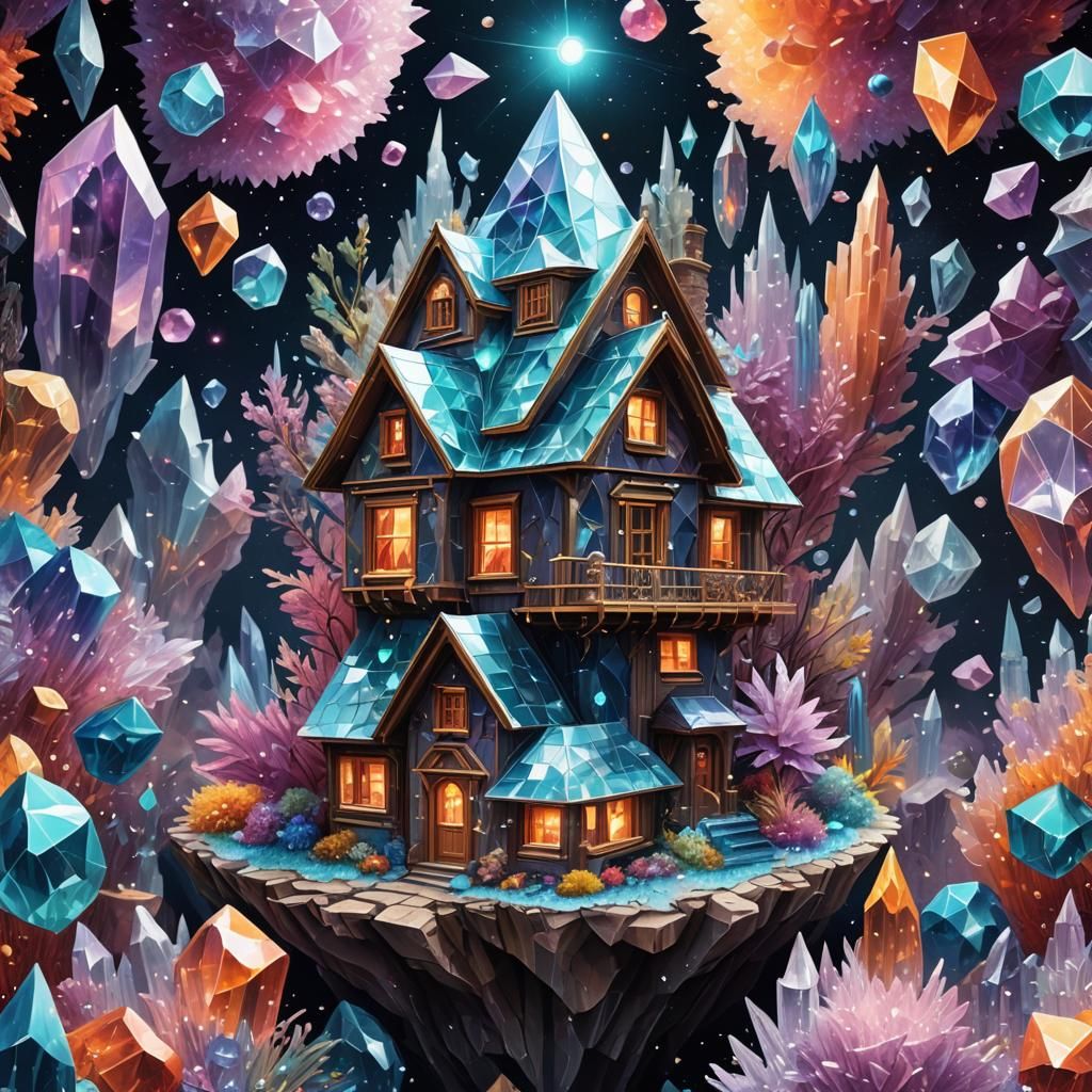 a house made of crystals