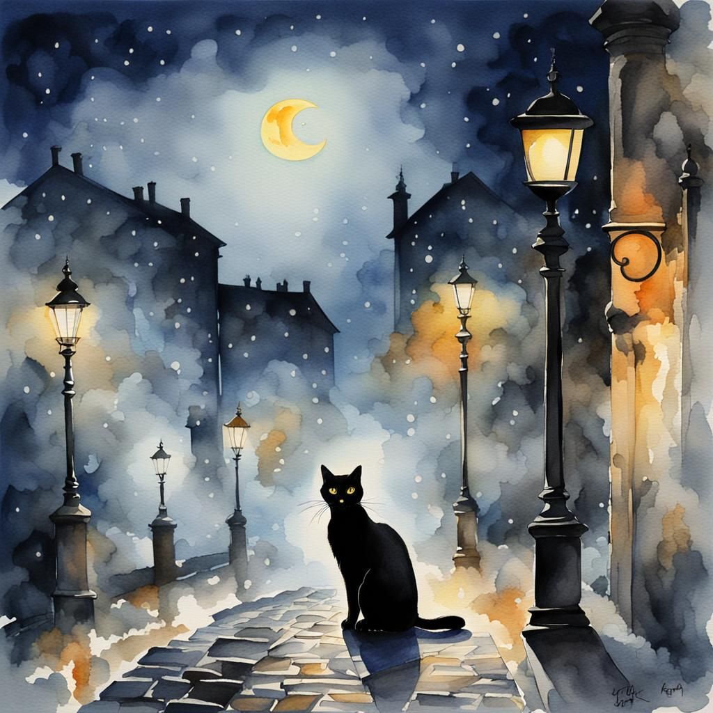 Black Cat   by @Alfred Stephens